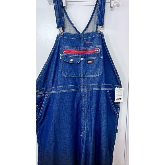 Dickies Men's Genuine Jumper Overalls  Bibs Coveralls Blue Denim Size 2XL NWT - Picture 4 of 14